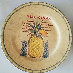 Tropical Tiki stoneware plate set